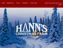 Tablet Screenshot of hannschristmasfarm.com